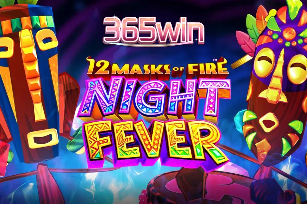 Interface vibrante e iluminada por neon do jogo 12 Masks of Fire: Night Fever